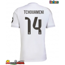 Camisa de Futebol Real Madrid Aurelien Tchouameni #14 Equipamento Principal 2025-26 Manga Curta